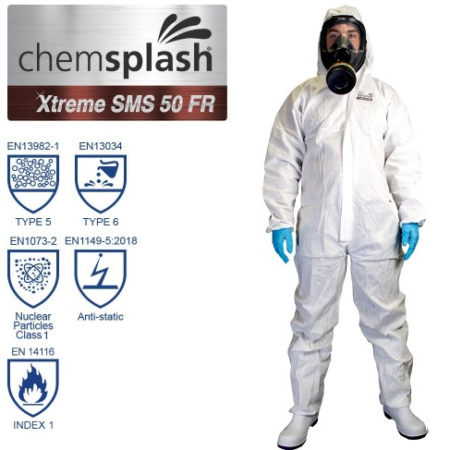 2513 Xtreme SMS 50 Flame Retardant Coverall Type 5/6 - Image 2