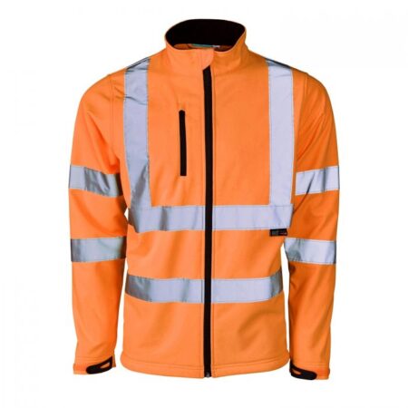 36S81 Supertouch Hi Vis Orange Safe and looking smart Softshell Jacket, Breathable & Shower proof