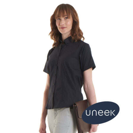 UC704 Ladies Pinpoint Oxford Half Sleeve Shirt
