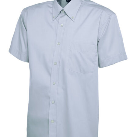 UC702 Mens Pinpoint Oxford Half Sleeve Shirt - Image 3