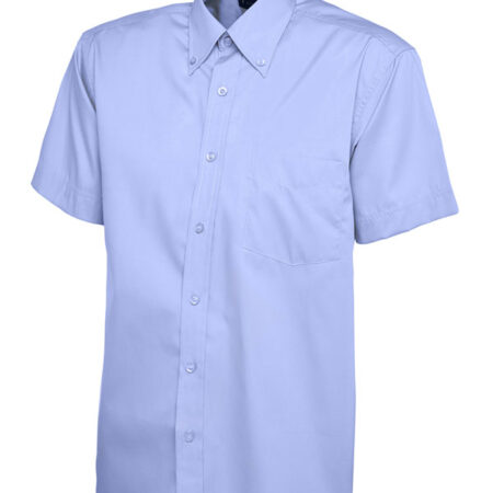 UC702 Mens Pinpoint Oxford Half Sleeve Shirt - Image 4