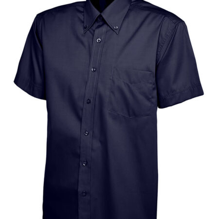 UC702 Mens Pinpoint Oxford Half Sleeve Shirt - Image 5