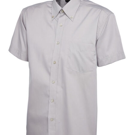 UC702 Mens Pinpoint Oxford Half Sleeve Shirt - Image 6