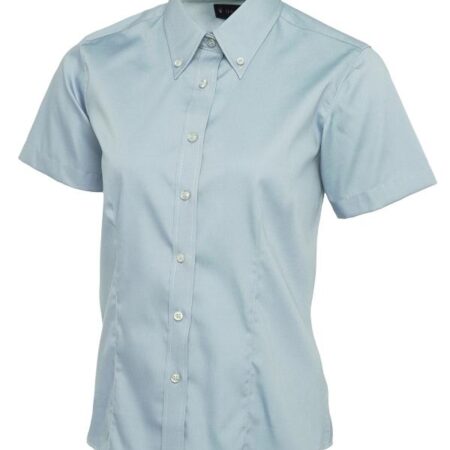 UC704 Ladies Pinpoint Oxford Half Sleeve Shirt - Image 3