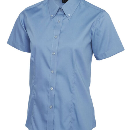 UC704 Ladies Pinpoint Oxford Half Sleeve Shirt - Image 4