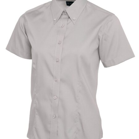 UC704 Ladies Pinpoint Oxford Half Sleeve Shirt - Image 6