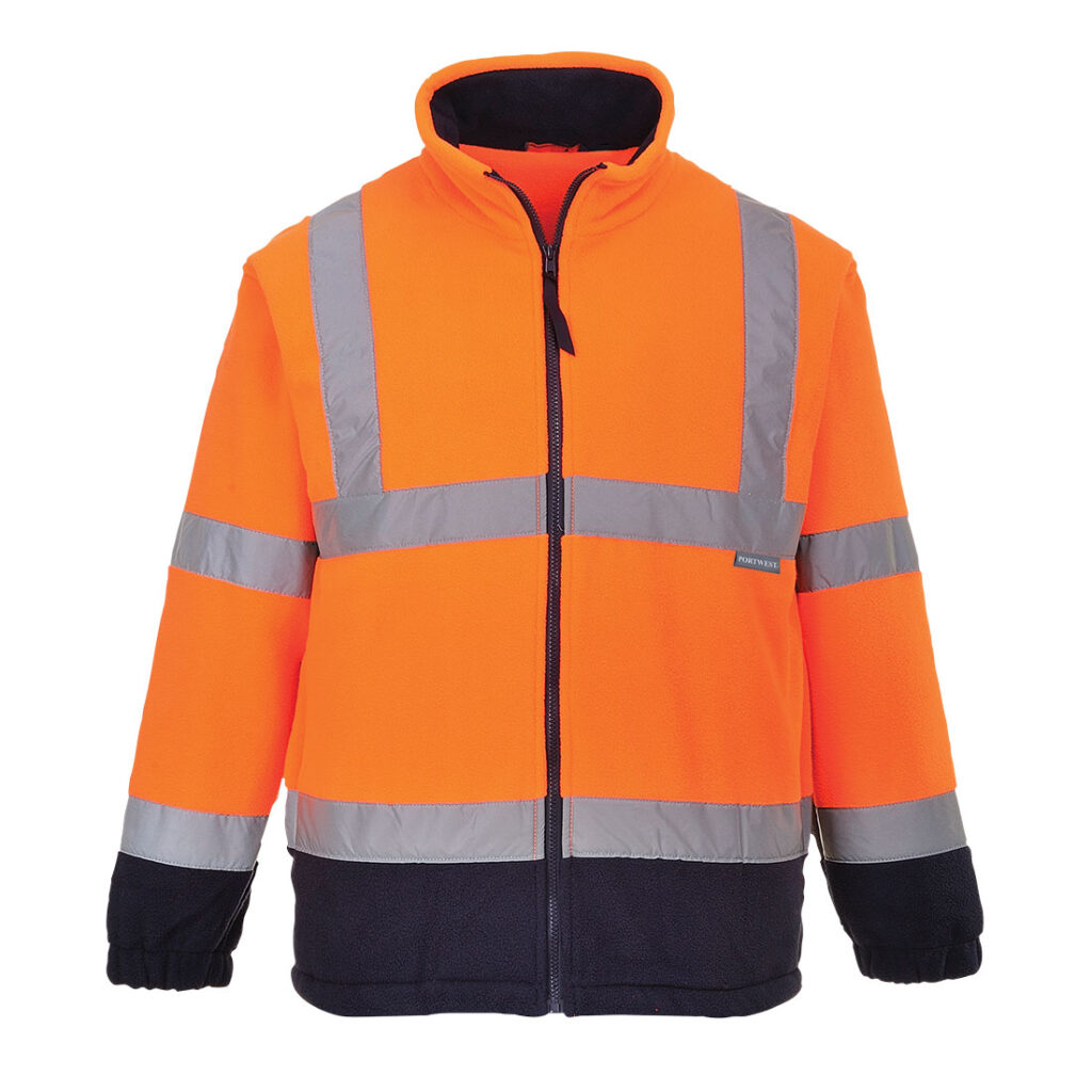 F301 - hi-vis two tone anti-pill comfort work fleece F301