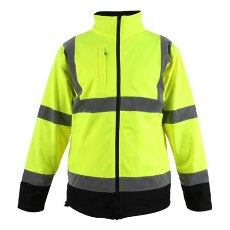 Blackrock's HI-VIS SOFT SHELL JACKET 8050003 - Yellow/Black