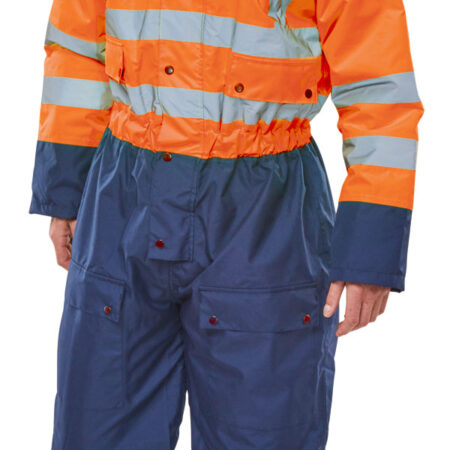 BD900ORN - TWO TONE HIVIZ THERMAL WATERPROOF COVERALL OR/N