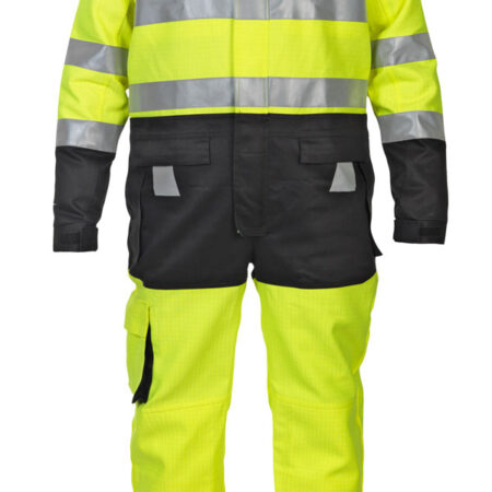 HYD048471SYBL - HOVE HIVIS TWO TONE COVERALL YELLOW/BLACK