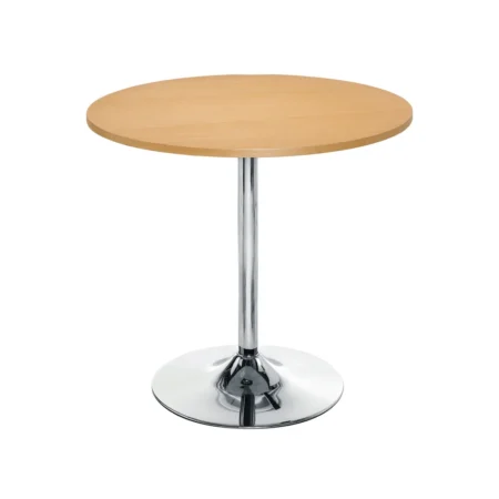 KF838282 - Jemini Bistro Trumpet Table Small 800x800x715mm Beech/Chrome