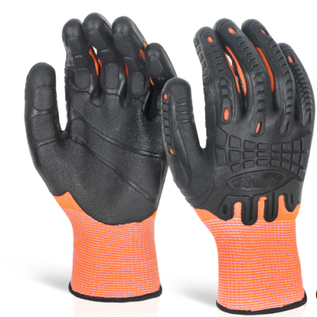 Cut Resistant Fully Coated  Cut D Impact Glove Orange