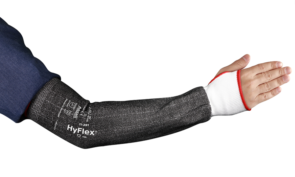 Ansell Hyflex 11-281 Narrow Black/white Cut D Sleeve (12", 16", 18")