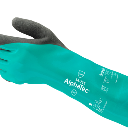 Ansell Alphatec 58-735 Green Cut C Nitrile Chemical Gauntlet
