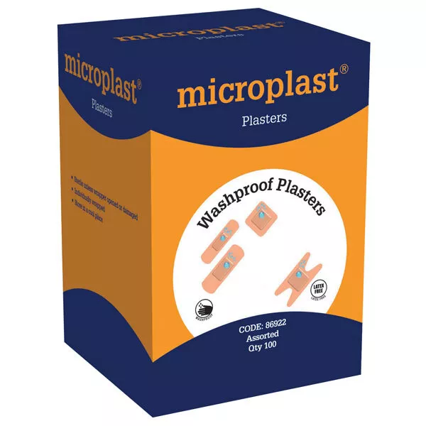 86922-WASHPROOF ADHESIVE PLASTERS BOX of 100