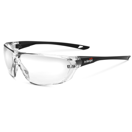 Traega LEDRO™ Ultimate lightweight design (20g)  Anti-scratch SAFETY SPEC RANGE, Anti-Fog option available, Clear or Smoke - CLEAR