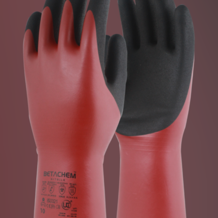BETACHEM - DUAL COATED NITRILE CHEMICAL GAUNLET
