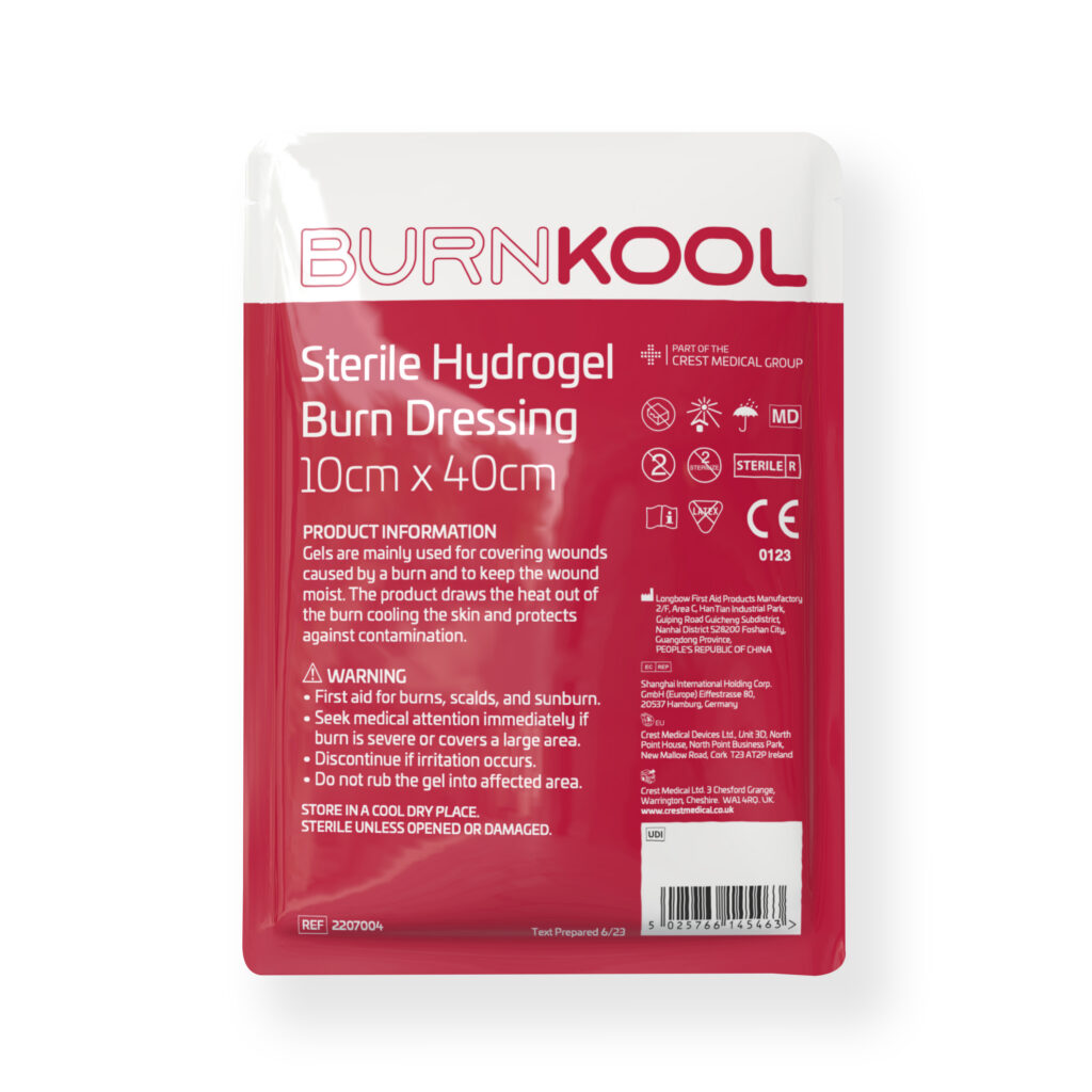 2207004 - BURNKOOL DRESSING 10CM X 40CM Use for 1st & 2nd Degree Burns, Scalds & Sunburn