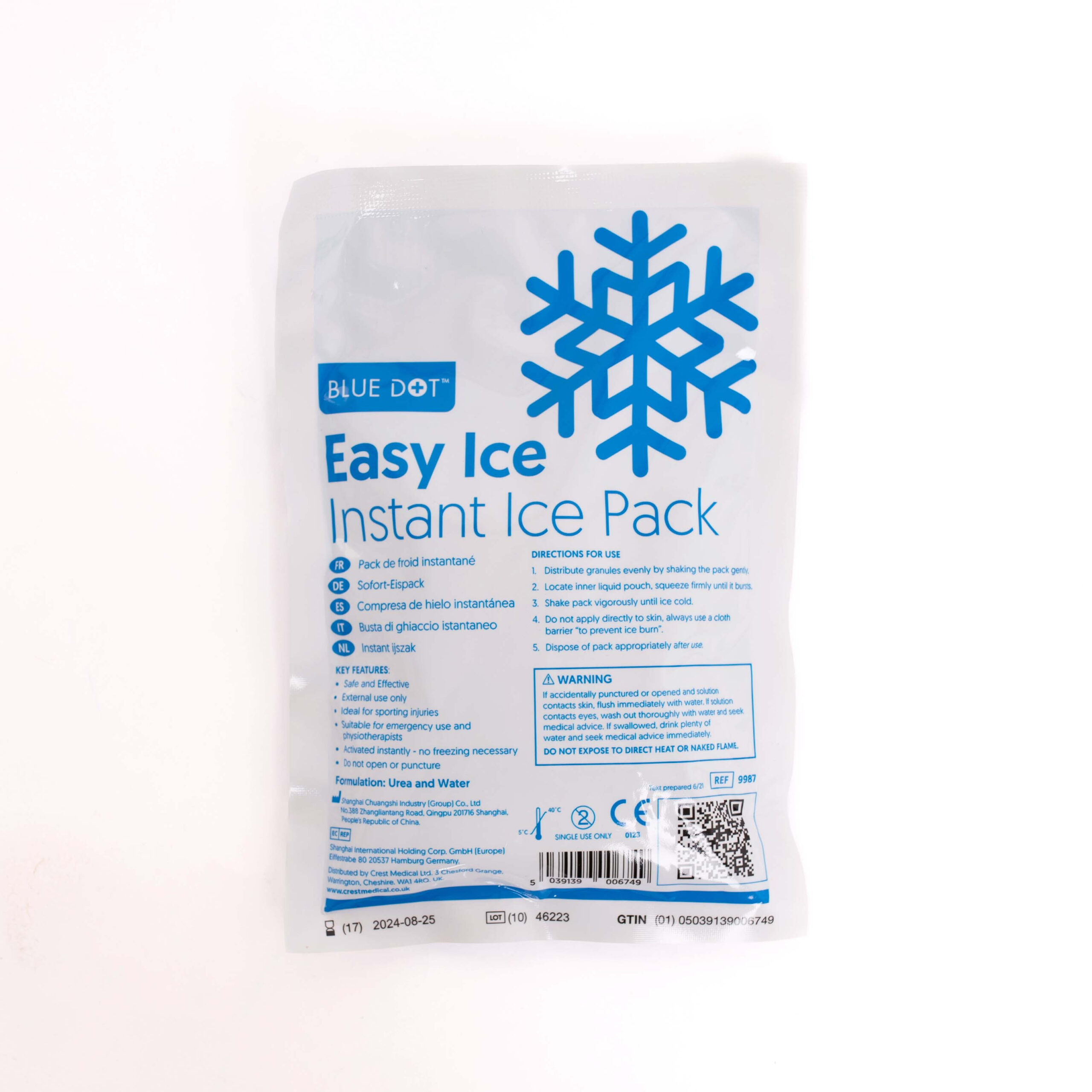 9987 - EASY ICE (SMALL) MULTI-LANGUAGE DISPOSABLE INSTANT ICE PACK