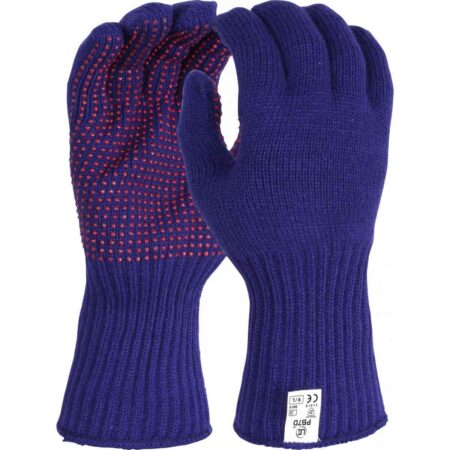 G/PB7D/BL - LONG CUFF THERMAL ACRYLIC DOTTED
