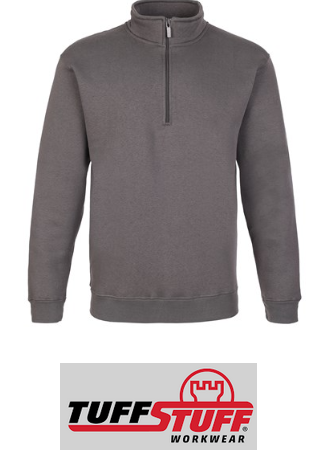 167-FORT WORKFORCE 1/4 ZIP SWEATSHIRT  brushed fleece lining will keep you toasty and the elasticated cuffs and hem ensure a snug fit.