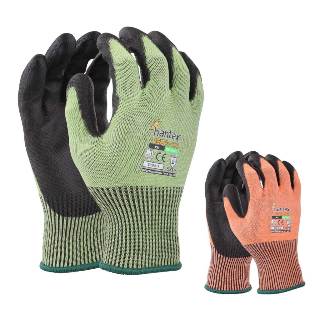HANTEX-VECTA - HANTEX® VECTA - ISO CUT C COLOUR CODED, PU PALM £2.39/pair sold in packs of 10