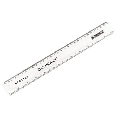KF01107 - Q-Connect 300mm/30cm Clear Ruler