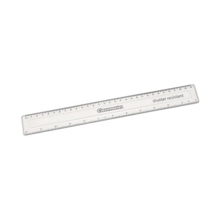 EG60485 - Classmaster Shatter Resistant Ruler 30cm Clear (Pack of 100)