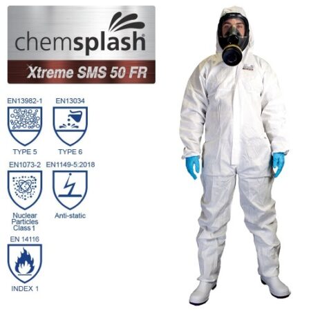 Chemsplash Xtreme SMS 50 Flame Retardant Coverall Type 5/6 - Style No. 2513