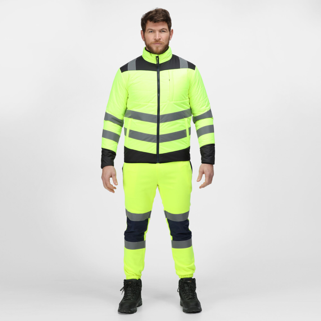 TRA483 - Regatta Pro hi-vis thermal Baffle jacket, toasty, Thermo-guard 140gsm insulation