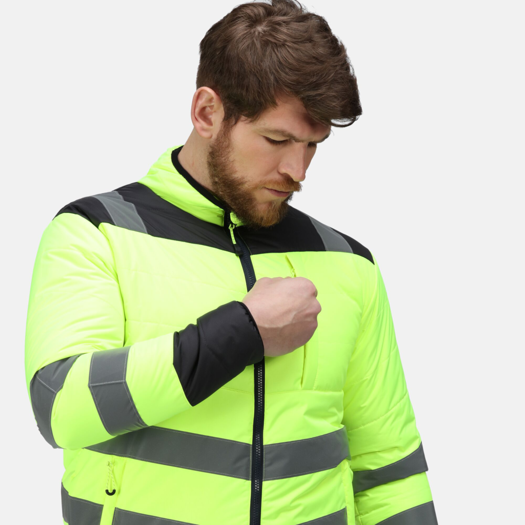 TRA483 - Regatta Pro hi-vis thermal Baffle jacket, toasty, Thermo-guard 140gsm insulation