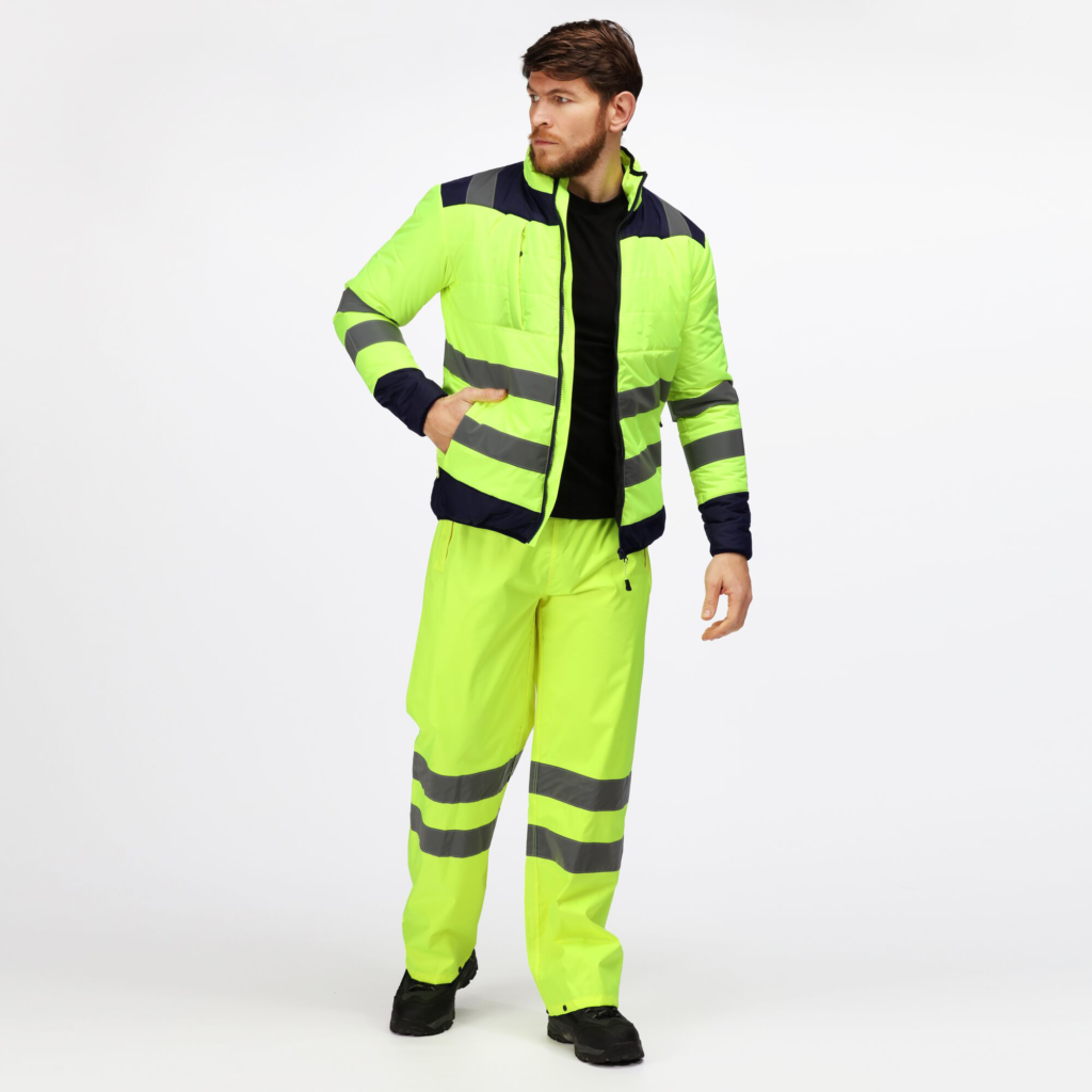 TRA483 - Regatta Pro hi-vis thermal Baffle jacket, toasty, Thermo-guard 140gsm insulation