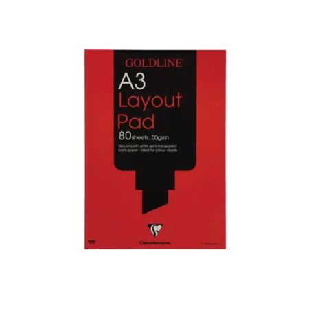 Clairefontaine Goldline A3 80 Sheet 50gsm Acid-Free Paper Layout Pad GPL1A3