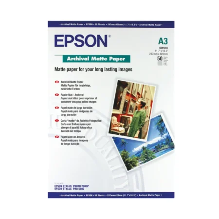 Epson Matte A3 Archival Paper 192gsm (Pack of 50) C13S041344