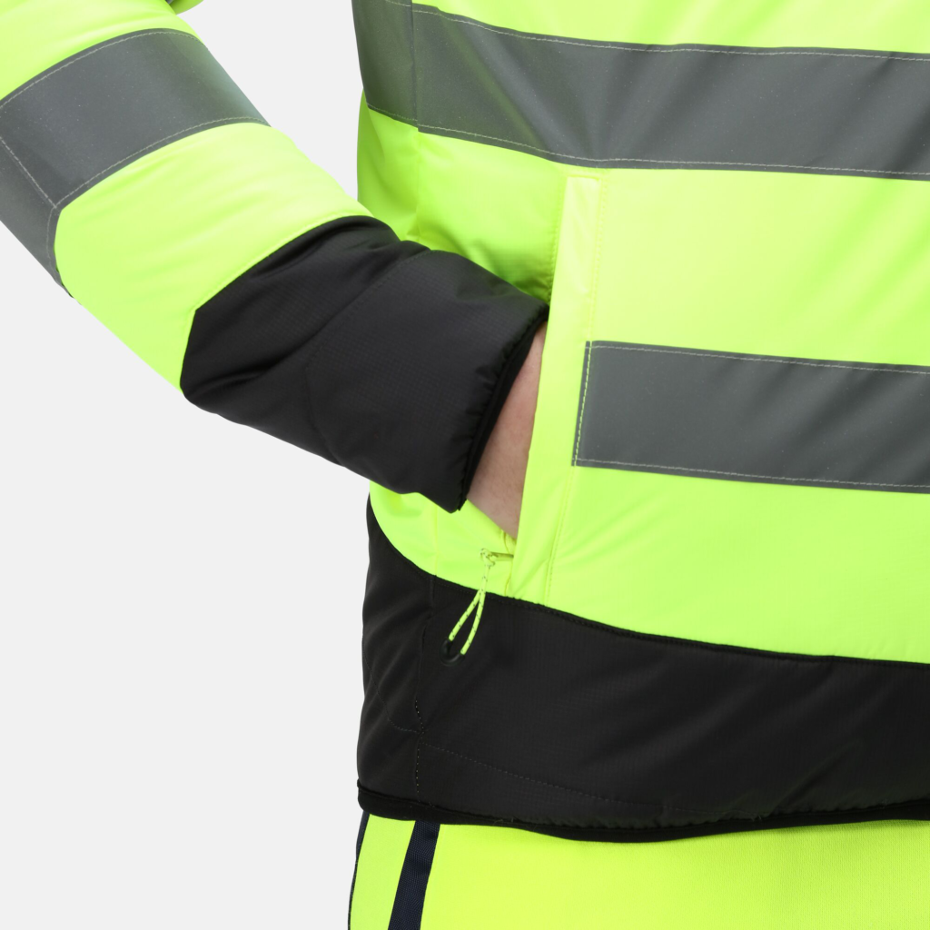 TRA483 - Regatta Pro hi-vis thermal Baffle jacket, toasty, Thermo-guard 140gsm insulation