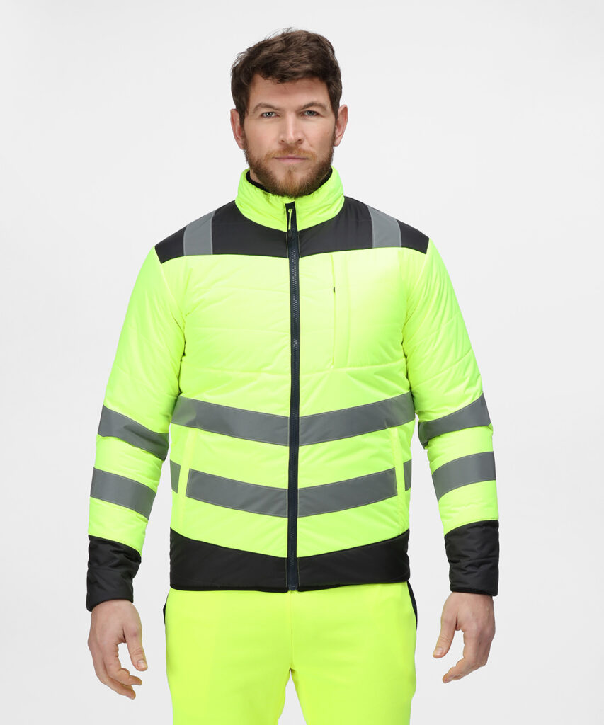 TRA483 - Regatta Pro hi-vis thermal Baffle jacket, toasty, Thermo-guard 140gsm insulation
