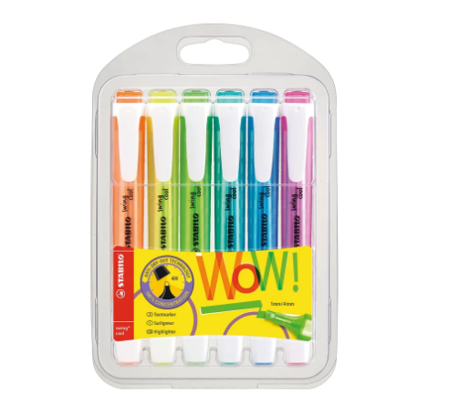 Stabilo Swing Cool Highlighter Wallet Assorted (Pack of 6)