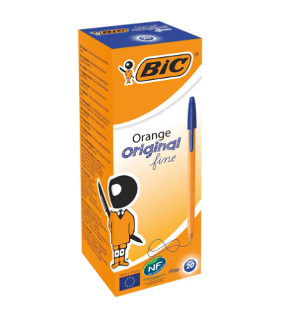 Bic Orange Fine Ballpoint Pen (Pack of 20)