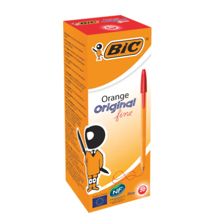 Bic Orange Fine Ballpoint Pen (Pack of 20) - Image 2
