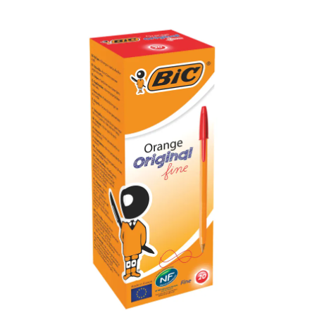 Bic Orange Fine Ballpoint Pen (Pack of 20) - Image 2