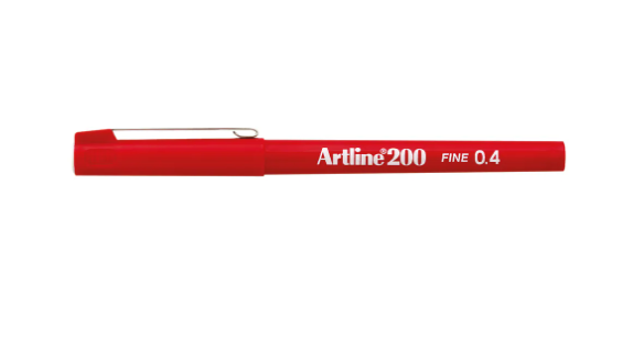 Artline 200 Fineliner Pen Fine Black (Pack of 12) - Image 3