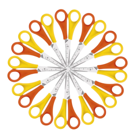 Westcott Left Handed Scissors 130mm Yellow/Orange (Pack of 12)