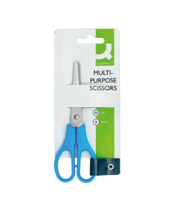 Q-Connect Ergonomic All Purpose Scissors 130mm Stainless Steel