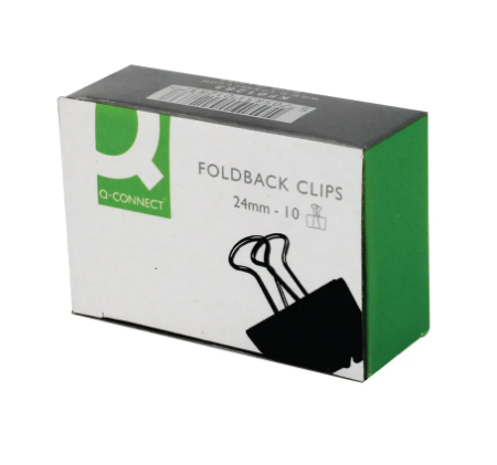 Q-Connect Foldback Clip Black (Pack of 10) - Image 2