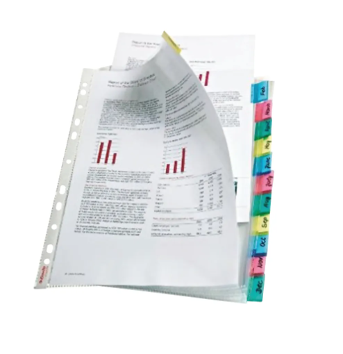 Esselte 12-Tab Index Pocket A4 Assorted