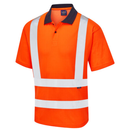 Leo Croyde ISO 20471 Class 2 Comfort EcoViz®PB Polo Shirt Orange