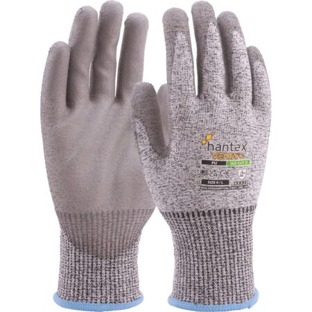 HANTEX-VECTA+/GY - PU PALM COATED - CUT LEVEL D £1.55/pair sold in packs of 10