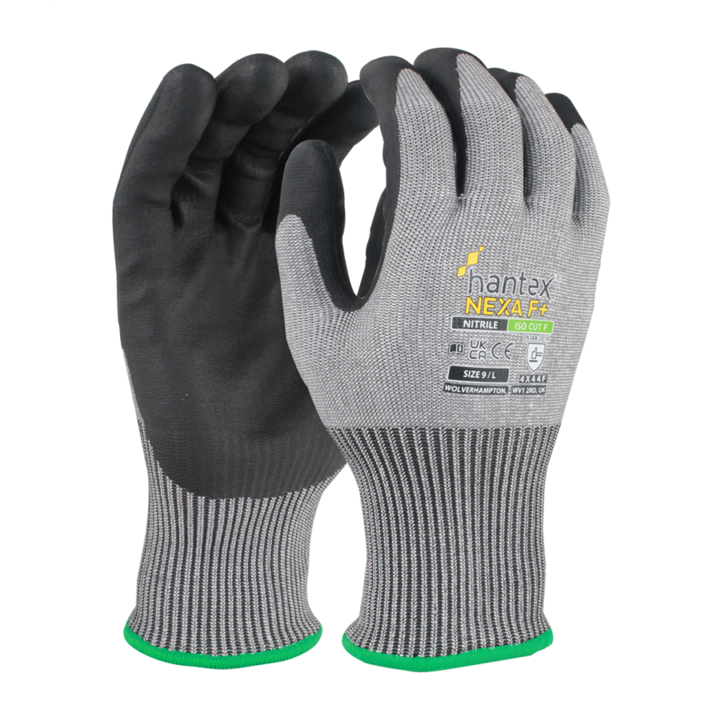 HANTEX-NEXA-F+ - ISO CUT F WITH NITRILE FOAM £3.79/pair sold in packs in 10