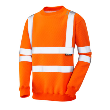 Winkleigh ISO 20471 Class 3 Crew Neck Sweatshirt Orange