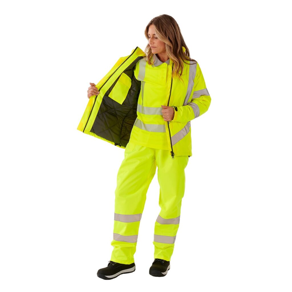 Kamela - Supertouch Ladies Hi Vis Padded Jacket Yellow
